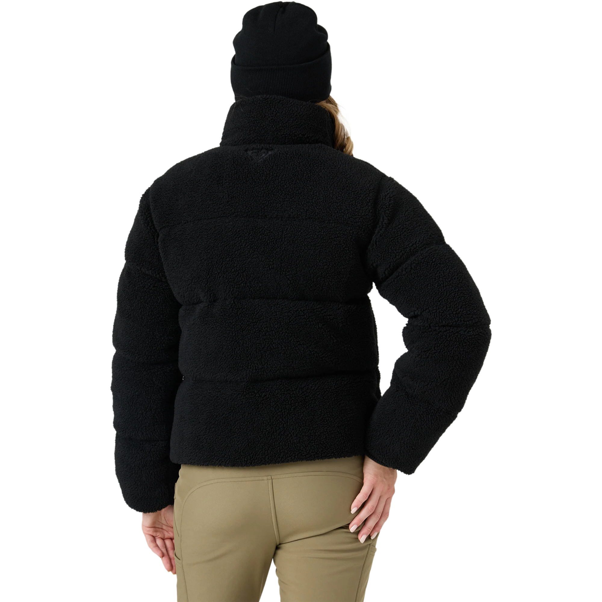 Roxy Women's Harper Cropped Sherpa Puffer Back