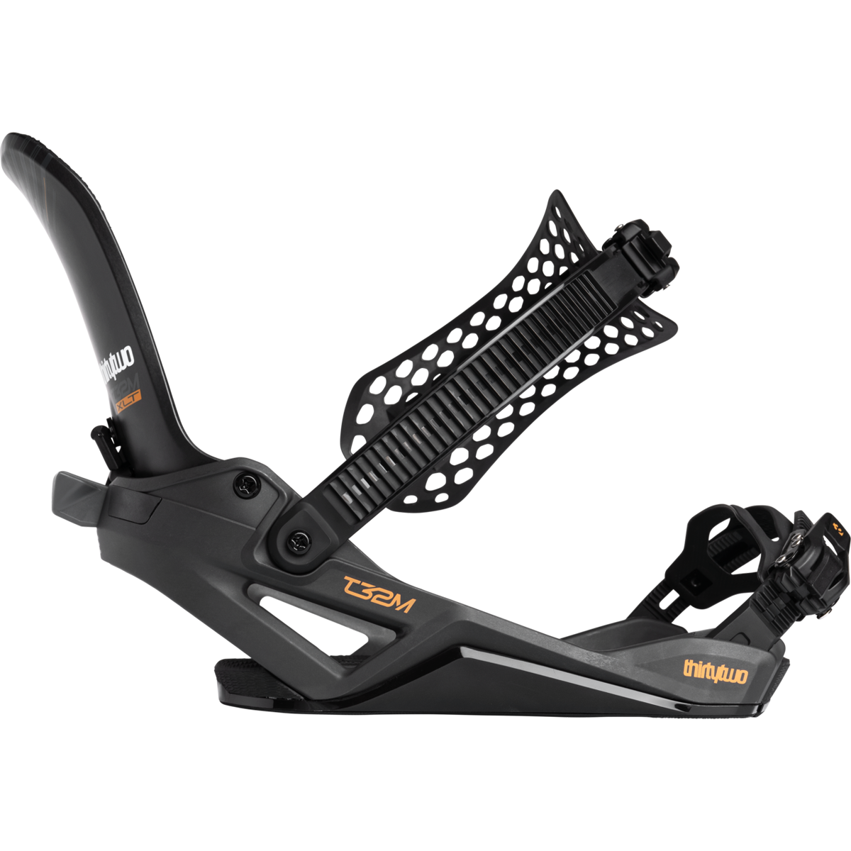 ThirtyTwo T32M XLT FASE side view with highback and strap open