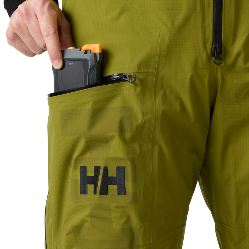 Men's Odin Backcountry Infinity Bib Pant, Helly Hansen Men's Odin Backcountry Infinity Bib Pant thigh pocket