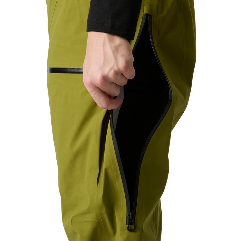 Men's Odin Backcountry Infinity Bib Pant, Helly Hansen Men's Odin Backcountry Infinity Bib Pant side zipper