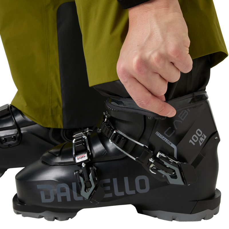 Men's Odin Backcountry Infinity Bib Pant, Helly Hansen Men's Odin Backcountry Infinity Bib Pant gaiter over boot