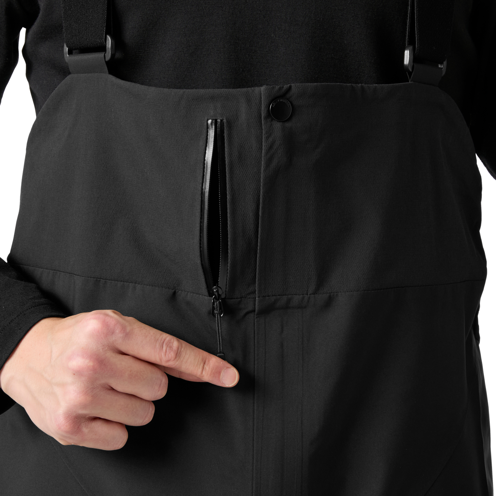 Helly Hansen Men's Verglas Backcountry Bib Shell Pants chest zippered pocket