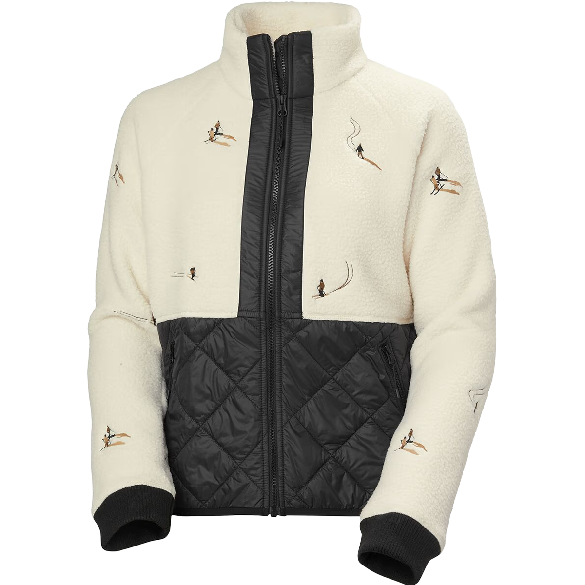 Helly Hanson Women's Bliss Hybrid Jacket in Cream Skiers Embroidery