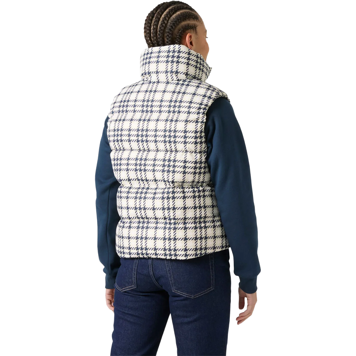 Helly Hansen Women's Jade Vest in Cream Estate back view on model