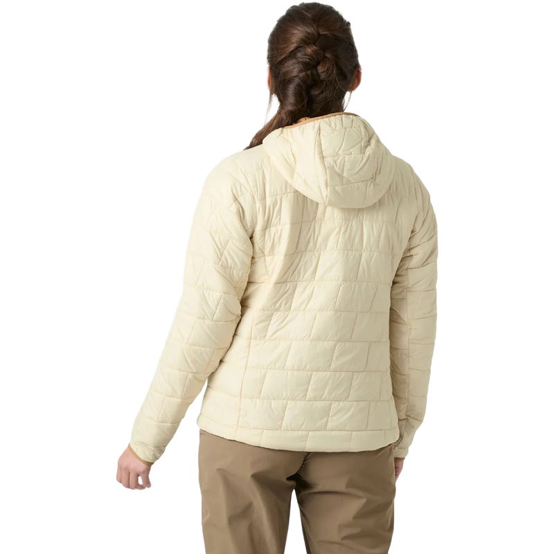 Helly Hansen Women's Lifaloft Pullover Hood in Cream backside view on model