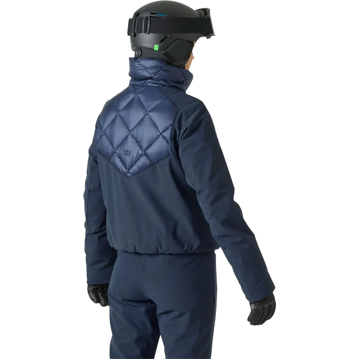 Helly Hansen Women's Avanti Hybrid Jacket in Navy back view on model