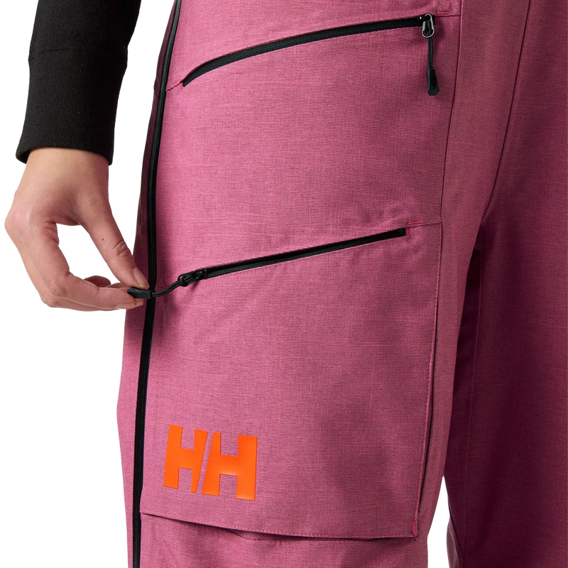 Women's Powderqueen Bib Pants 2.0, Helly Hansen Women's Powderqueen Bib Pants 2.0 thigh pocket