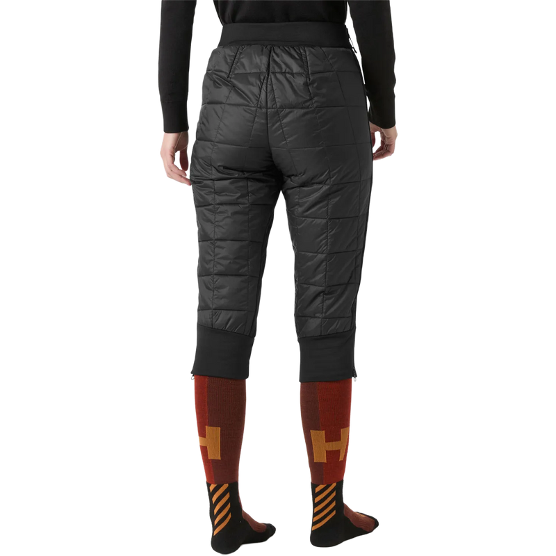 Helly Hansen Women's Lifaloft Insulator 3/4 Pant in Black back view on model