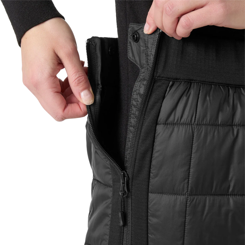 Helly Hansen Women's Lifaloft Insulator 3/4 Pant in Black zipper detail