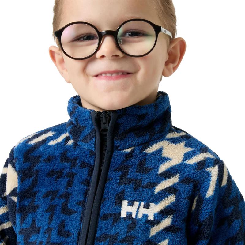 Youth Chill Fleece Jacket, Helly Hansen Youth Chill Fleece Jacket in Navy AOP with logo detail