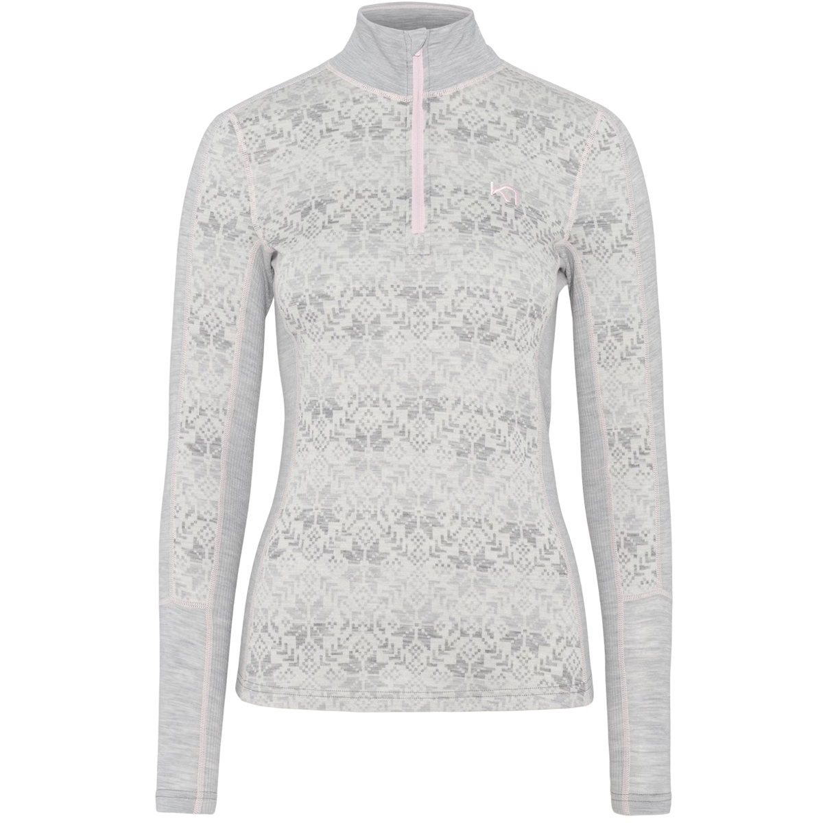 Kari Traa Women's Anna Half Zip in Light Grey Melange