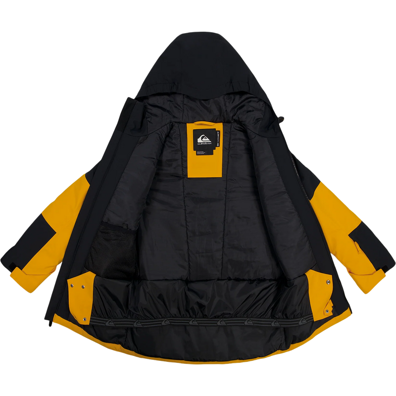 Youth Quiksilver Shadow Color Block Jacket, Quiksilver Youth Quiksilver Shadow Color Block Jacket in 822-Radiant Yellow liner