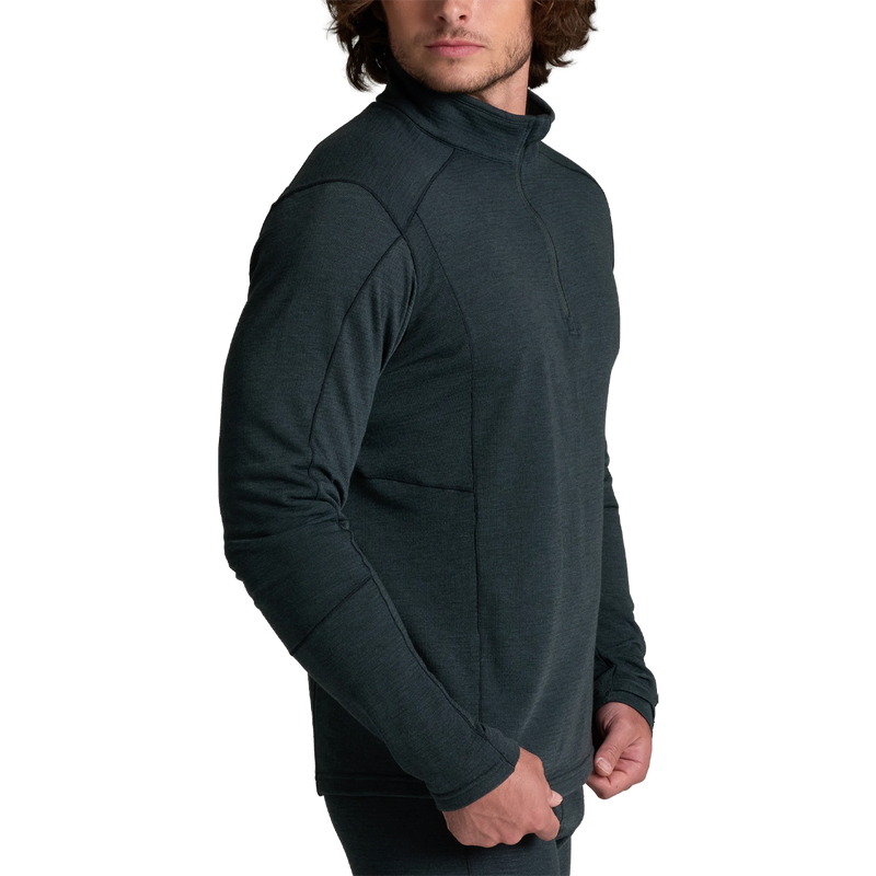 Kuhl Men's Reactiv Lite Grid 1/4 Zip in Mutiny Blue angled