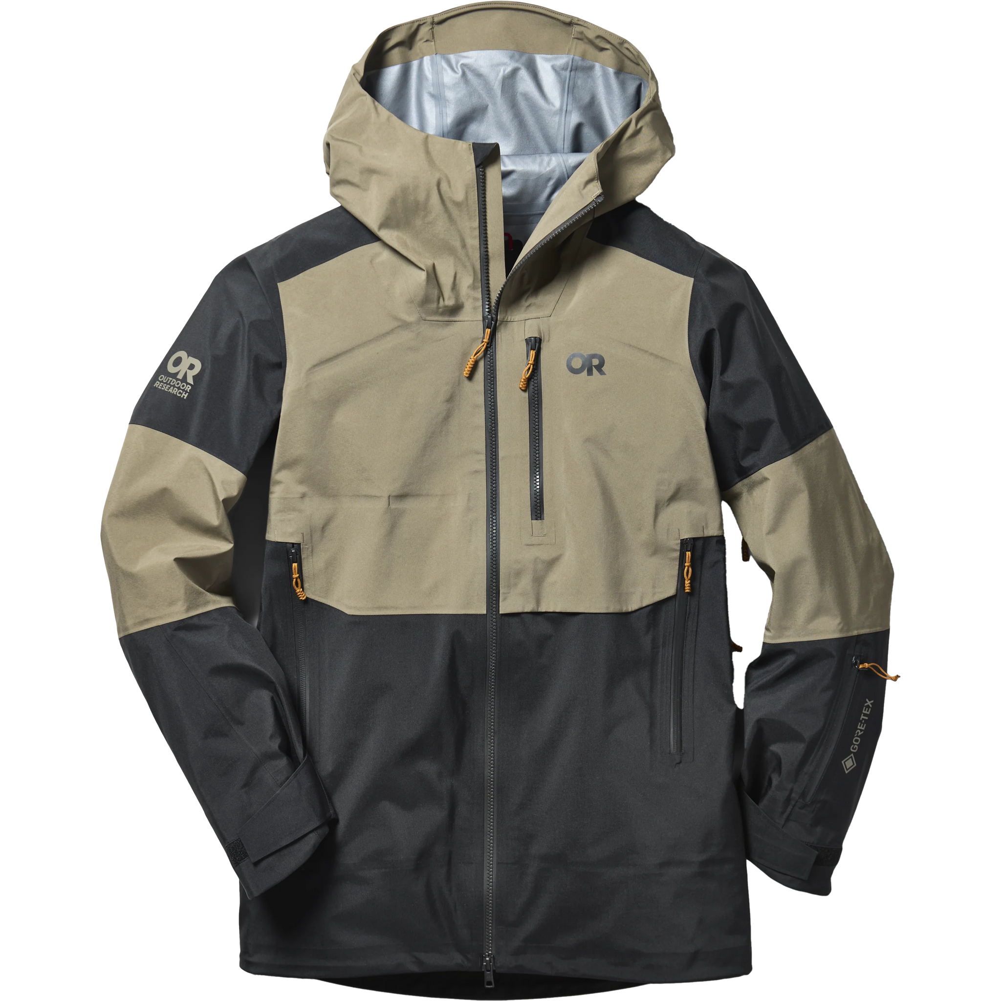Outdoor Research Men's Hemispheres Team Gore-Tex 3L Jacket in Gravel/Black