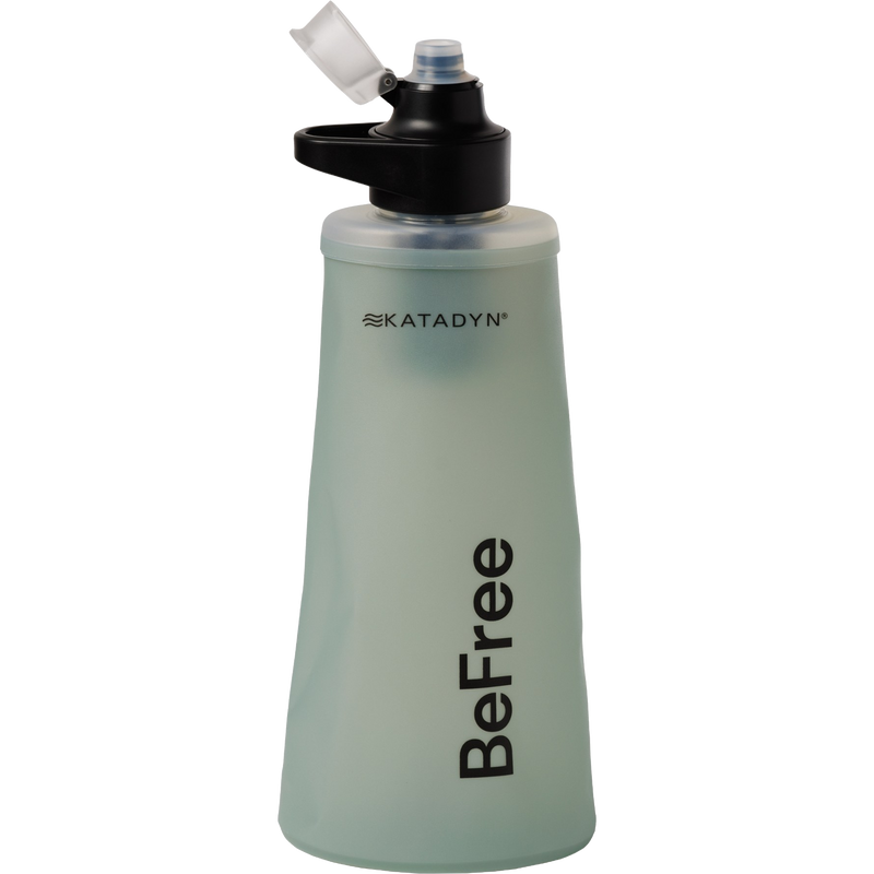 BeFree AC 1.0L Microfilter, Katadyn BeFree AC 1.0L Microfilter in Moss Green cap open