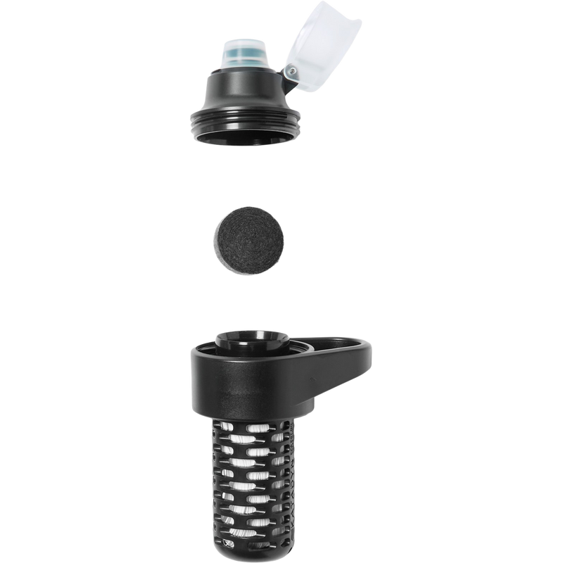BeFree AC 1.0L Microfilter, Katadyn BeFree AC 1.0L Microfilter in Moss Green filter exploded view