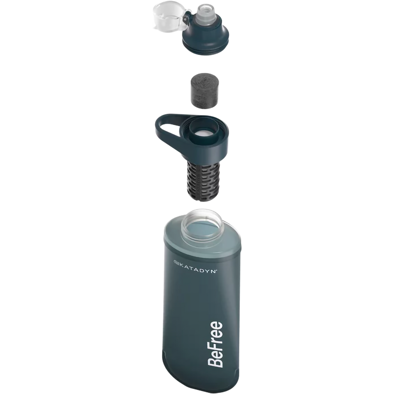 BeFree AC 0.5L Microfilter, Katadyn BeFree AC 0.5L Microfilter in Slate Blue exploded view