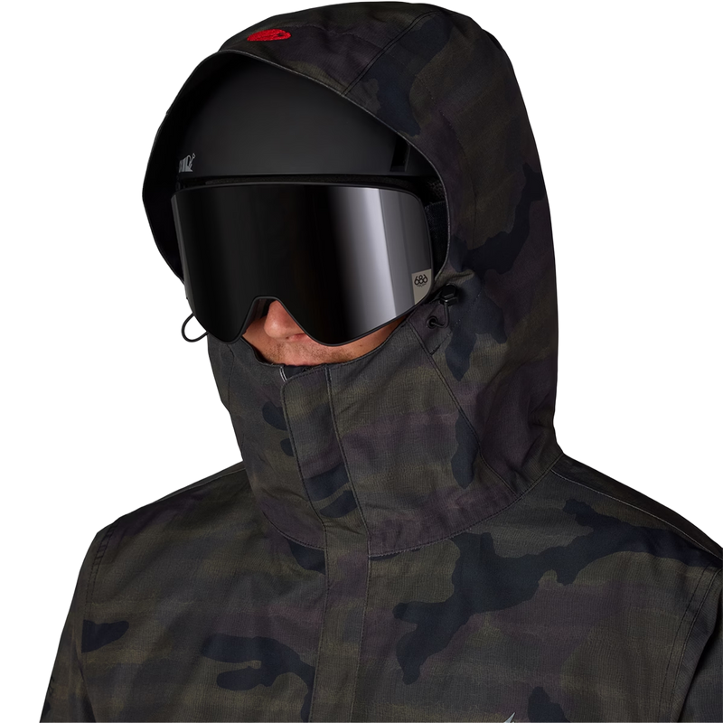 Men's Metallica One Jacket, 686 Men's Metallica One Jacket in Metallica Camo hood detail