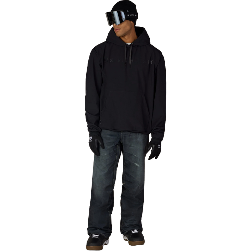 Men's Deconstructed Denim Insulated Pant, 686 Men's Deconstructed Denim Insulated Pant in Black Denim full view