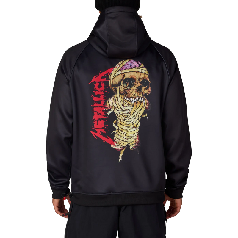 Men's Metallica Bonded Fleece Pullover Hoody, 686 Men's Metallica Bonded Fleece Pullover Hoody in Metallica Black back logo detail