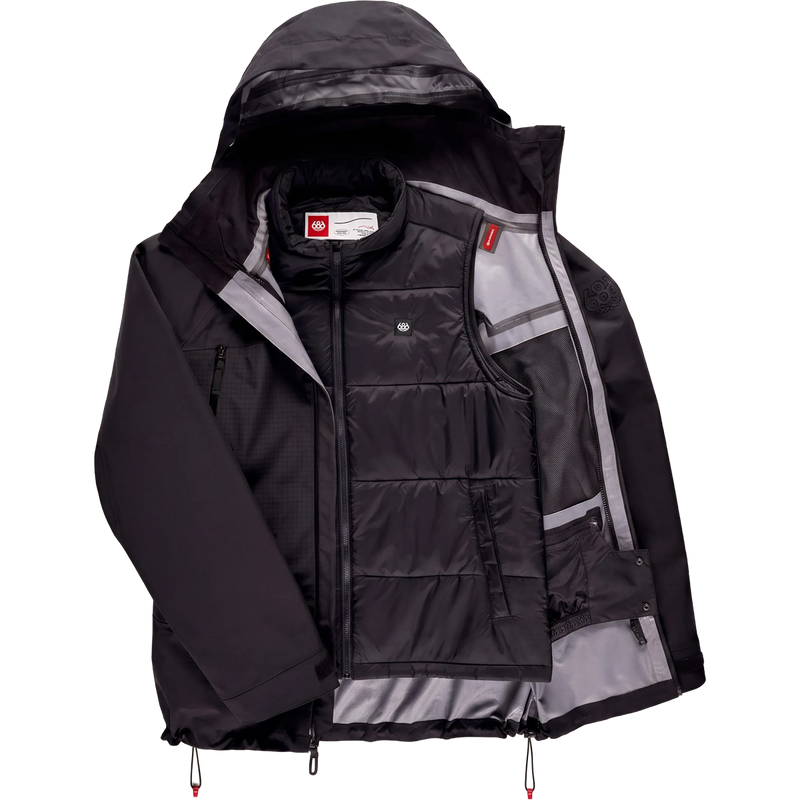 Smarty 3in1 Rodeo 3L Jacket, 686 Smarty 3in1 Rodeo 3L Jacket in Black with vest