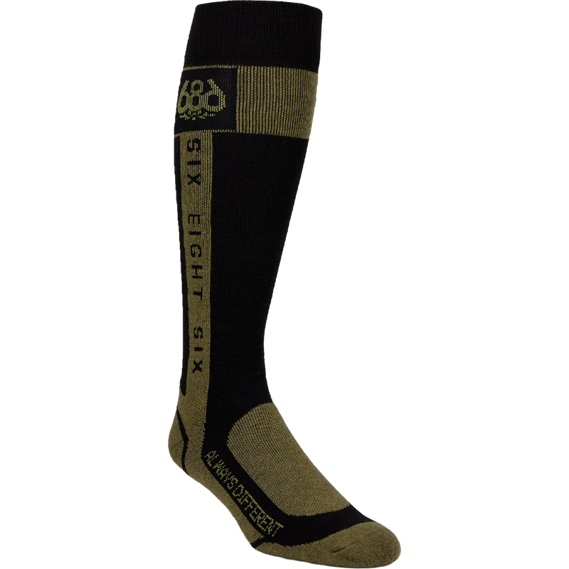 686 Men's Merino Flow Sock 2pack in Assorted Green