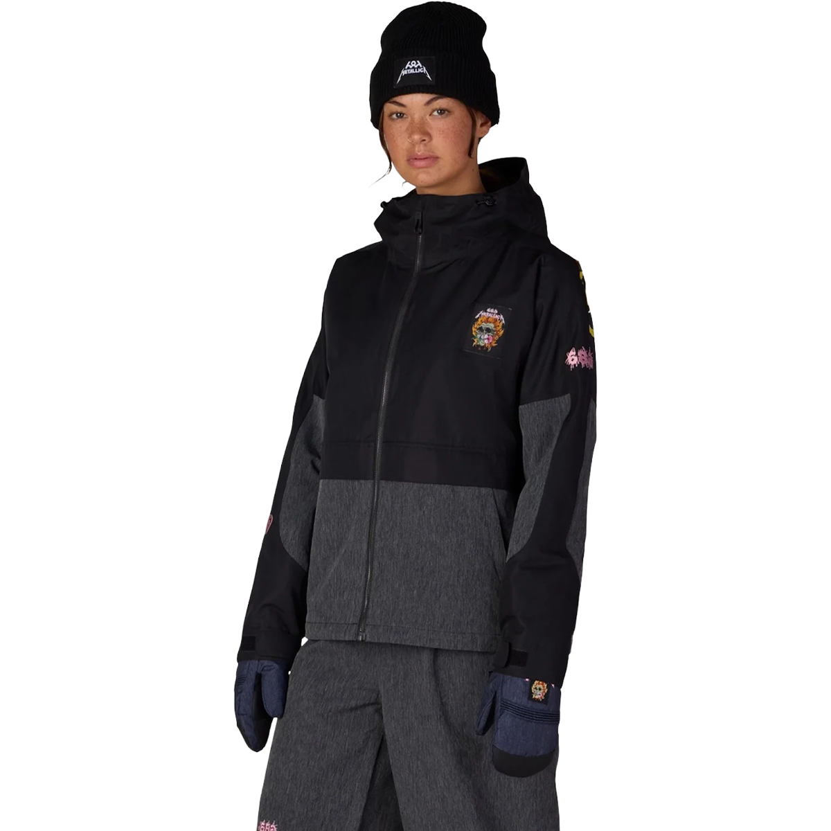 Women's Metallica Burning Skull Insulated Jacket alternate view