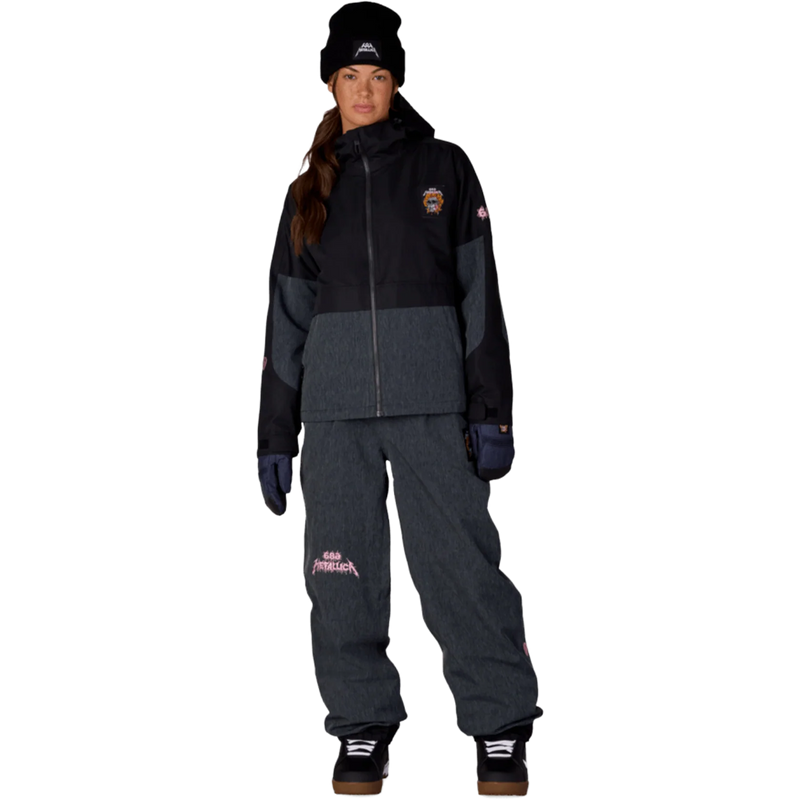 Women's Metallica Burning Skull Insulated Jacket, 686 Women's Metallica Burning Skull Insulated Jacket in Metallica Black full view detail