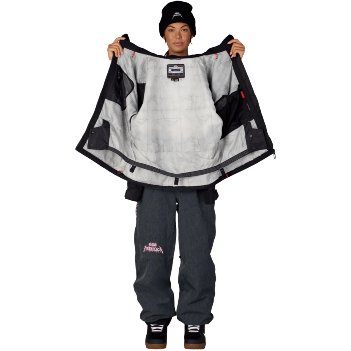 Women's Metallica Burning Skull Insulated Jacket alternate view