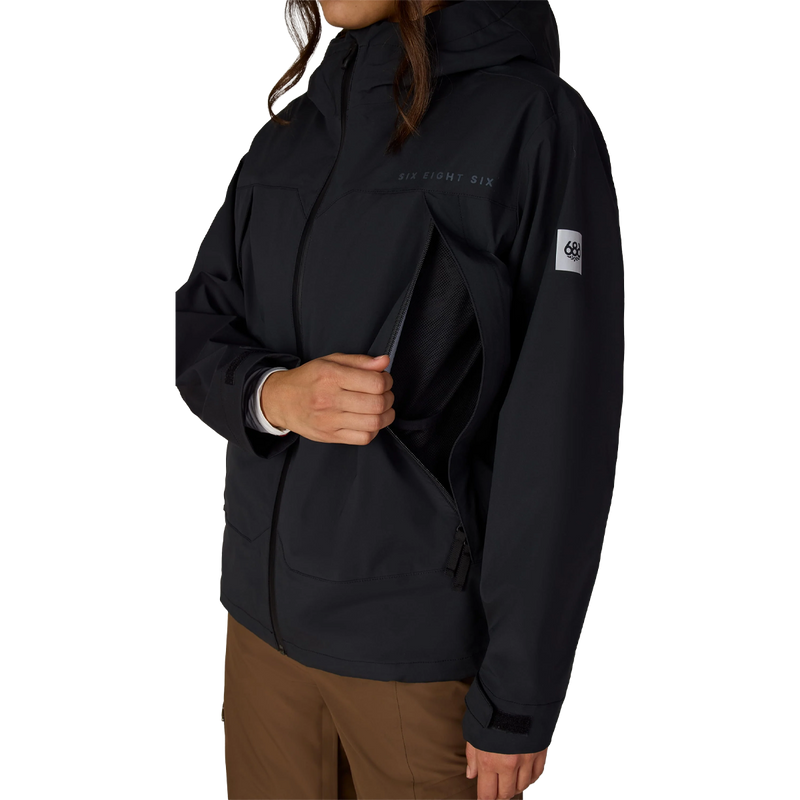 Women's Smarty 3in1 Framework 3L Jacket, 686 Women's Smarty 3in1 Framework 3L Jacket in Black side pocket detail