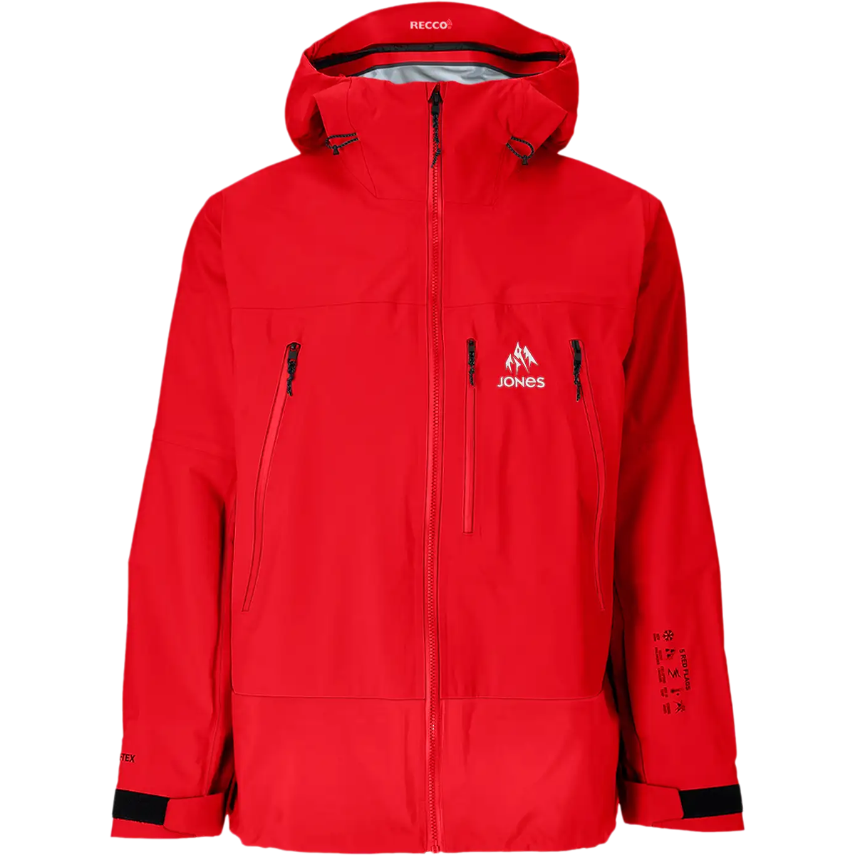 Jones Snowboards Men's Higher Gore-Tex 3L Jacket in Lava Red