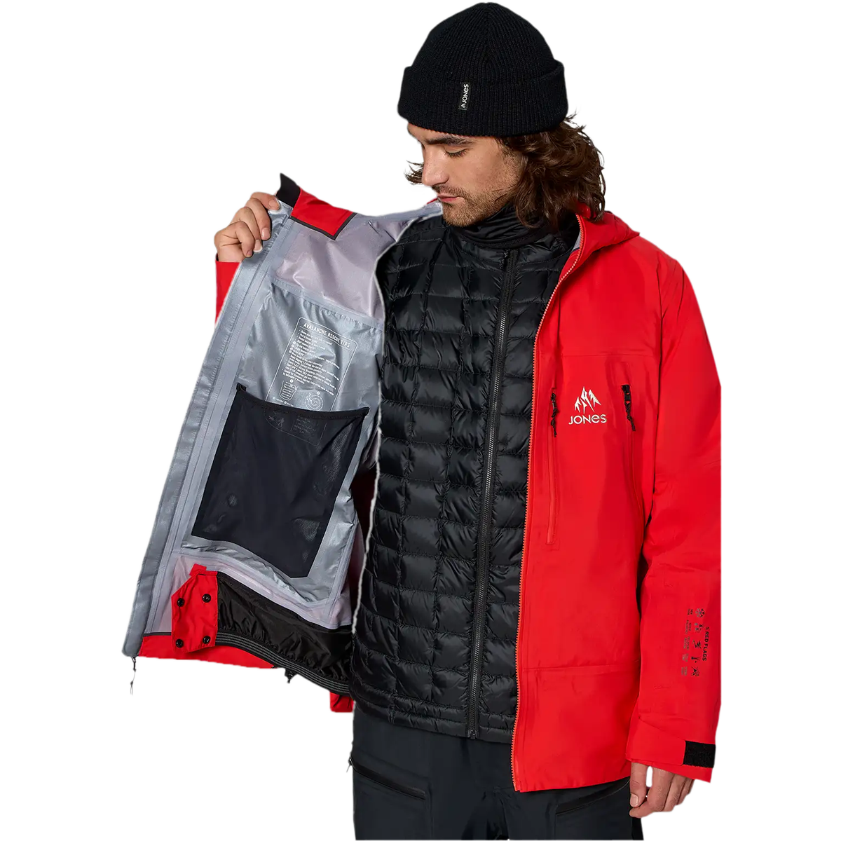 Jones Snowboards Men's Higher Gore-Tex 3L Jacket Internal Right Pocket