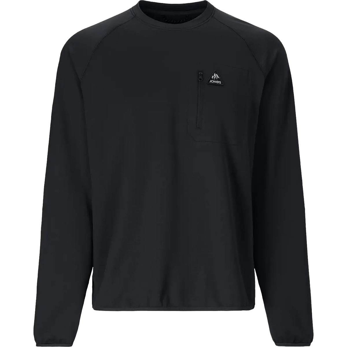 Jones Snowboards Men's Flagship Grid Crew in Stealth Black