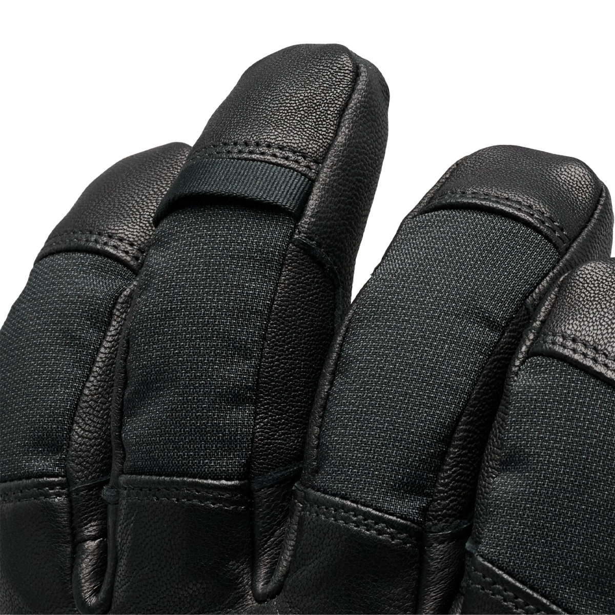 Black Diamond Men's Guide Gloves in Black with reinforcement detail