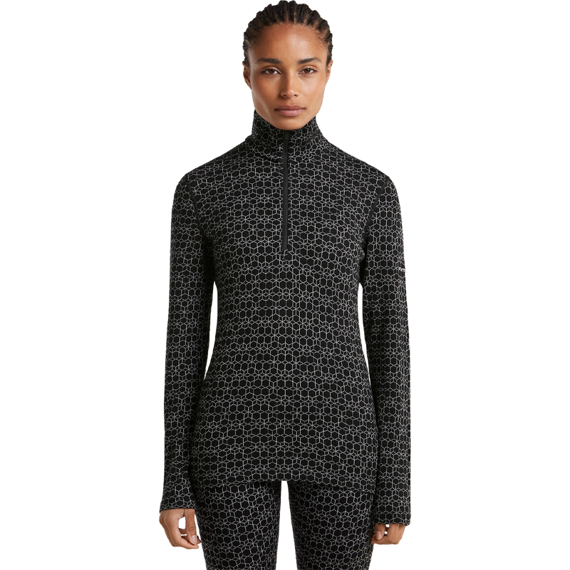 Helly Hansen Women's Merino 260 Oasis Vertex Half Zip in Black Snow