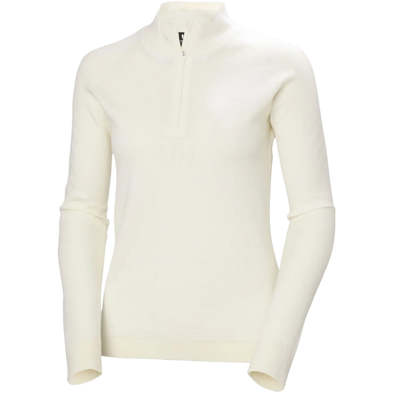 Helly Hansen Women's Lifa Merino Knitevo 1/2 Zip in Snow
