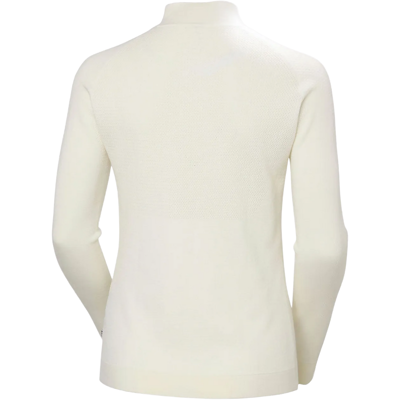 Helly Hansen Women's Lifa Merino Knitevo 1/2 Zip in Snow back view