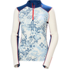 Helly Hansen Women's Lifa Merino Midweight Graphic 1/2 Zip in Bright Blue