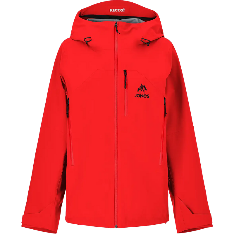 Jones Snowboards Women's Further 3L Stretch Jacket in Lava Red