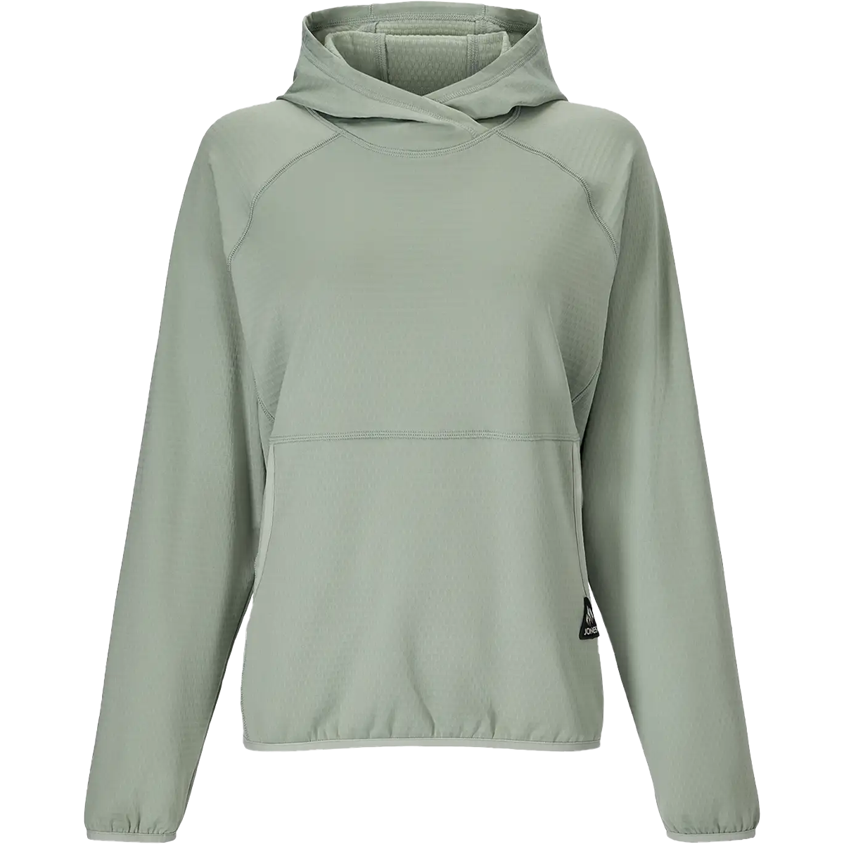 Jones Snowboards Women's Flagship Grid Fleece in Stealth Black in Glacier Grey
