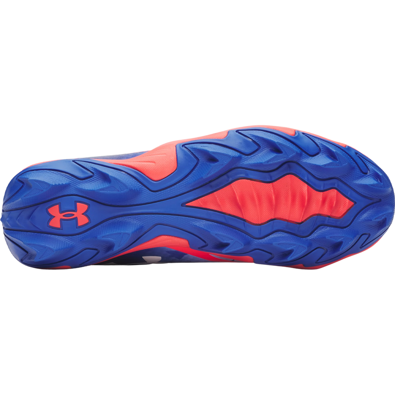 Under Armour Youth UA Spotlight Hammer USA in Royal Red White bottom view