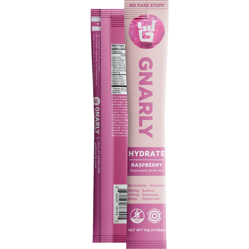Hydrate (Single Serving), Gnarly Sports Nutrition Hydrate (Single Serving) front and back