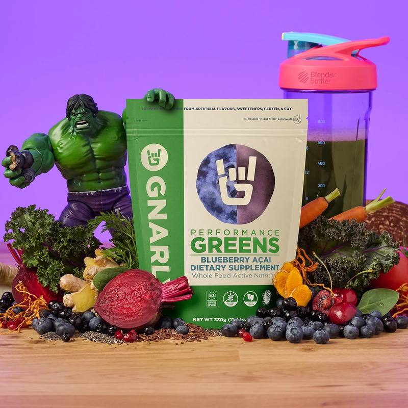 Performance Greens (30 Servings), Gnarly Sports Nutrition Performance Greens (30 Servings) with veggies