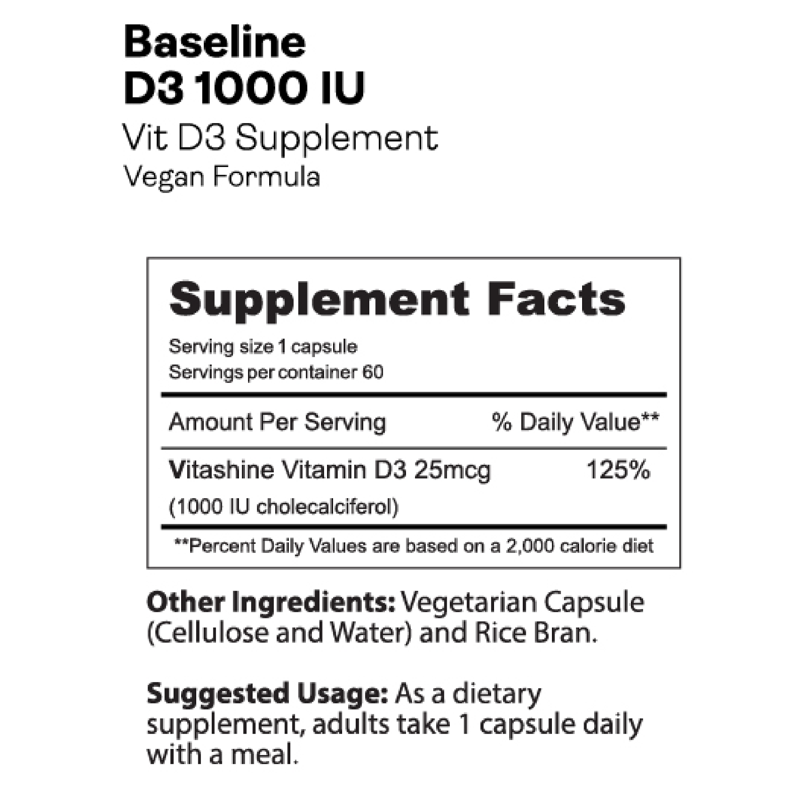 Baseline D3 1000 IU (30 Capsules) alternate view