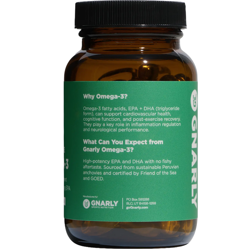 Baseline Omega-3 (60 Softgels), Gnarly Sports Nutrition Baseline Omega-3 (60 Softgels) side