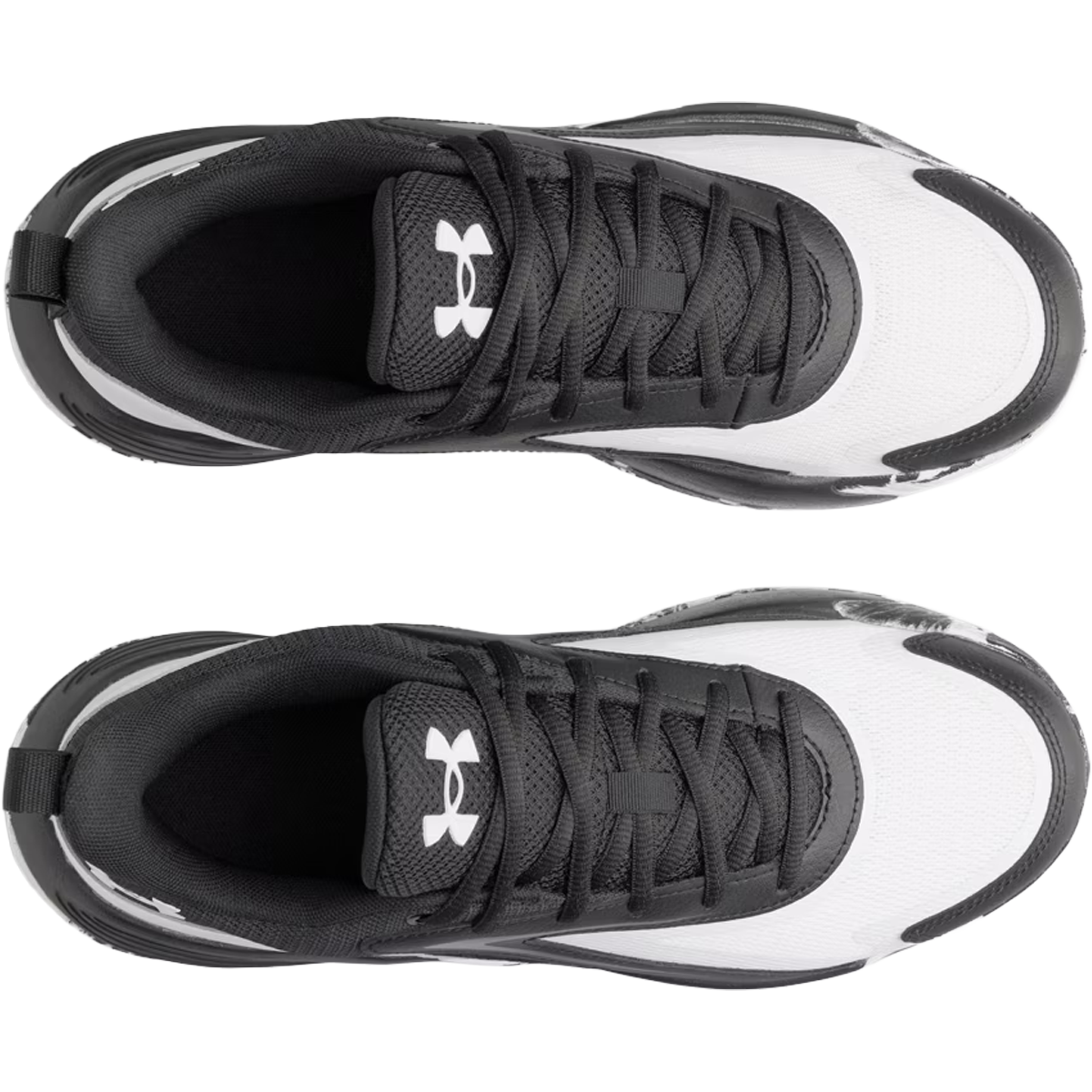 Under Armour Lockdown 8 in Black White White top view