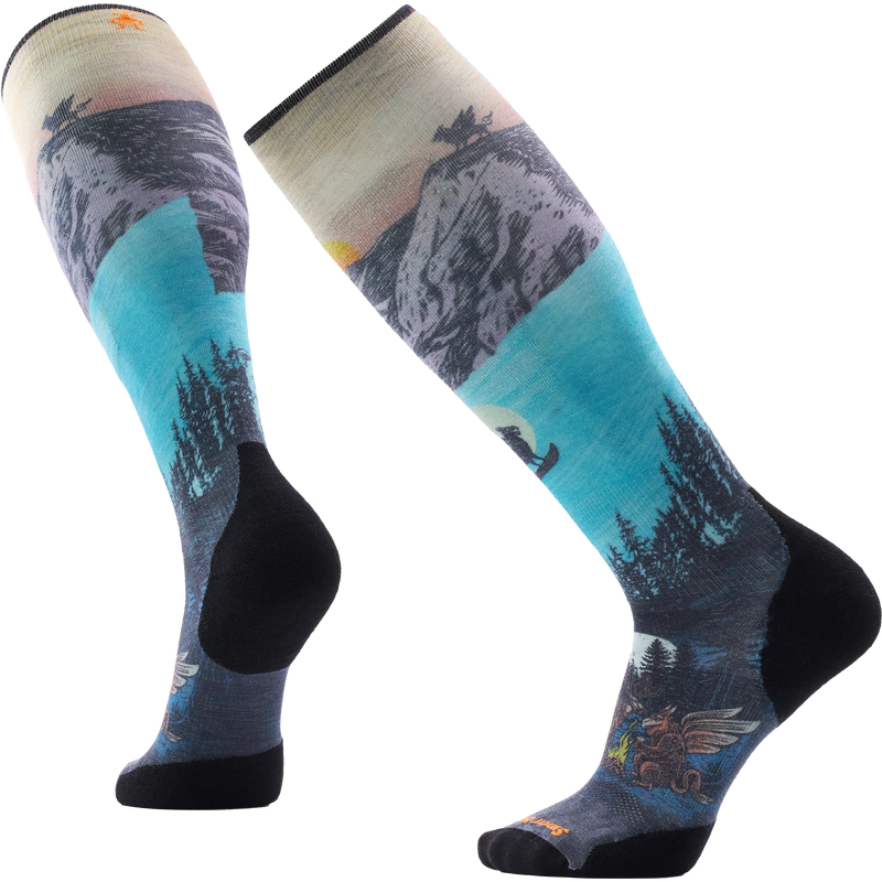 Ski Targeted Cushion Winter Phase Print OTC Socks, Featured Image