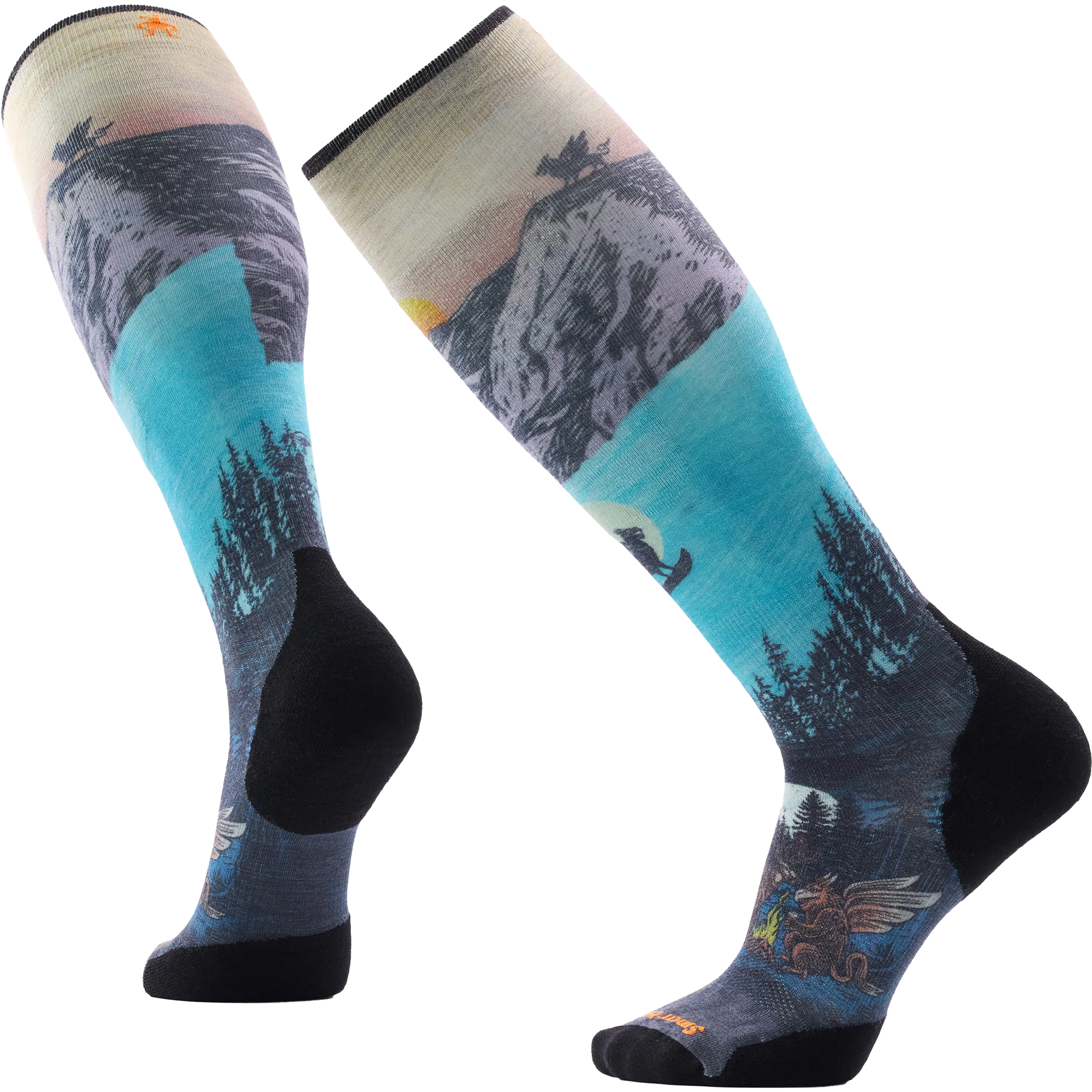 Ski Targeted Cushion Winter Phase Print OTC Socks alternate view