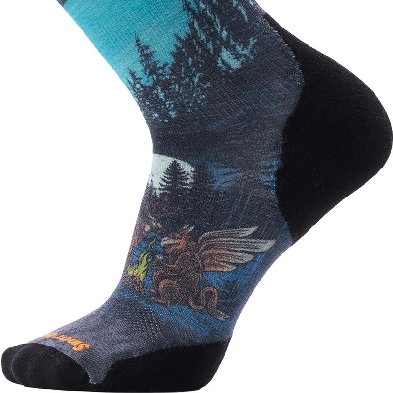 Ski Targeted Cushion Winter Phase Print OTC Socks, Smartwool Ski Targeted Cushion Winter Phase Print OTC Socks close view