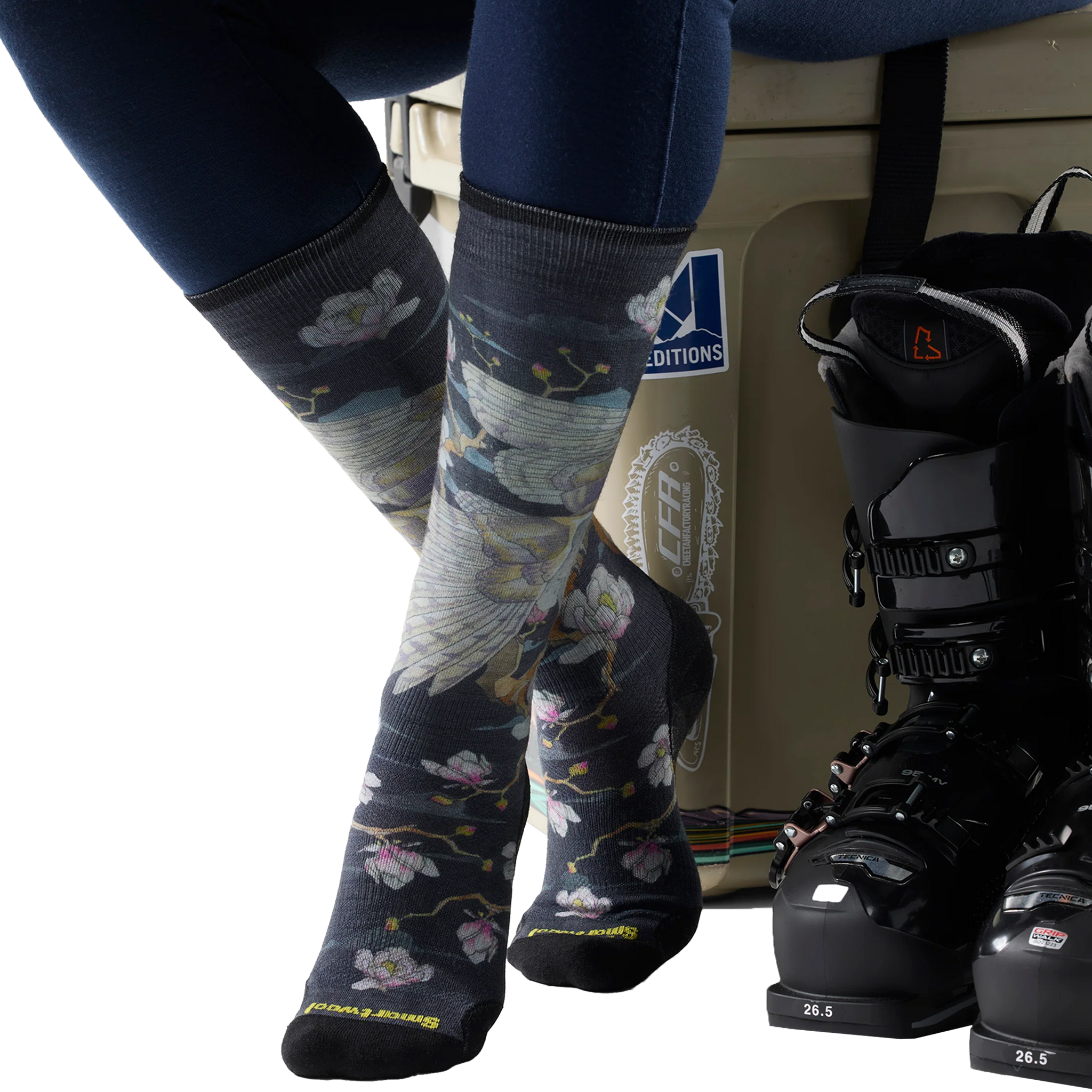 Women's Ski Zero Cushion Nightwatcher Print OTC alternate view